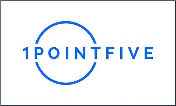 1PointFive Logo - Blue on White