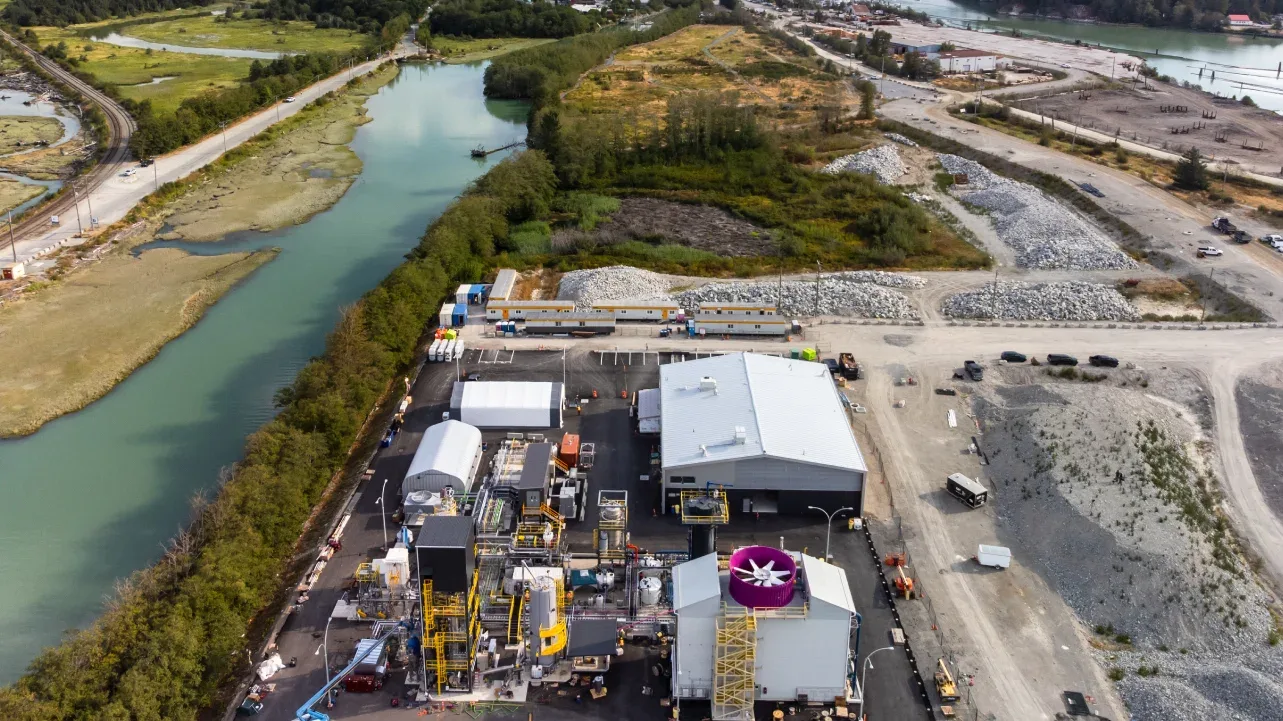 Carbon Engineering's innovation center aerial shot