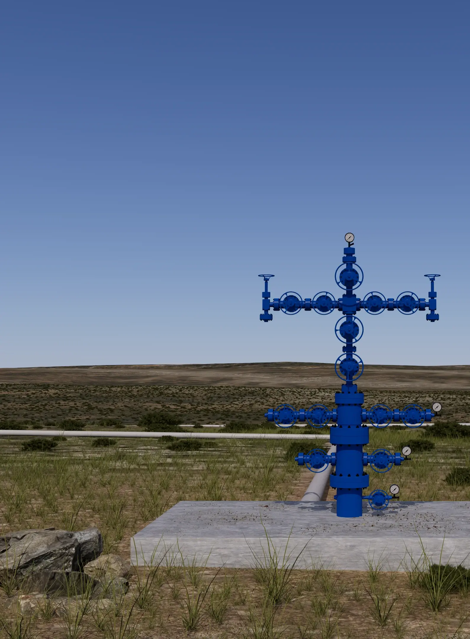 Rendering of sequestration wellhead