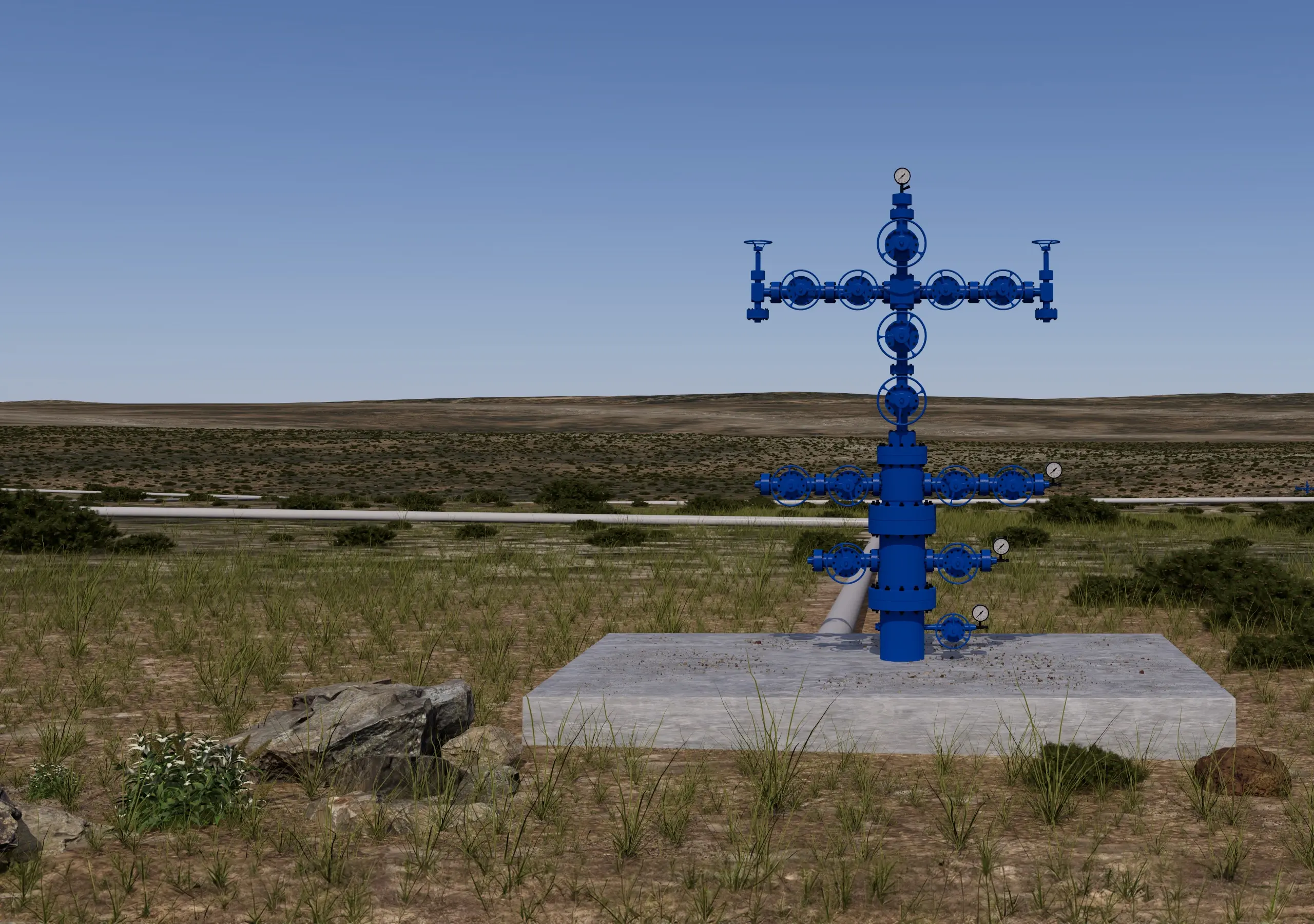 Rendering of sequestration wellhead