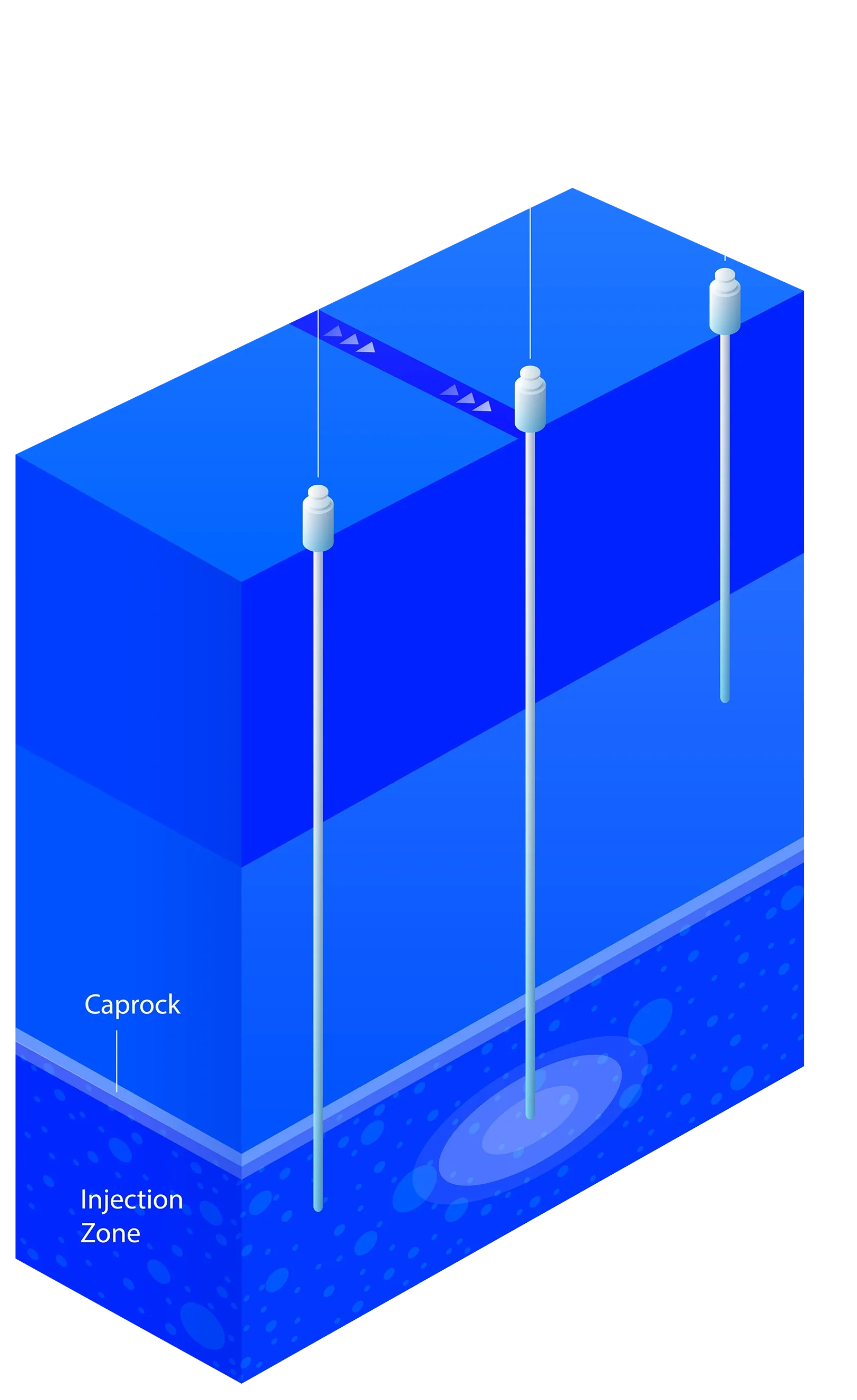 Geologic sequestration hub wells diagram